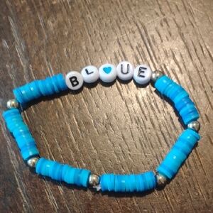 Blue Beaded Kids Bracelet